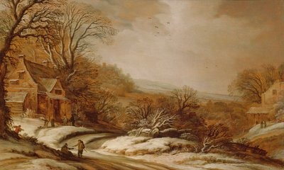 Winter Landscape with Cottages, 1625 by Pieter Dircksz Santvoort